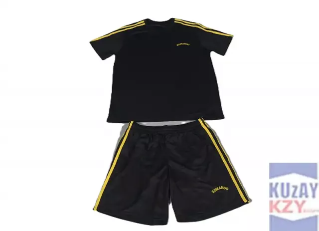 Sarı-Siyah Yazlık Takım (T-Shirt+ Şort)